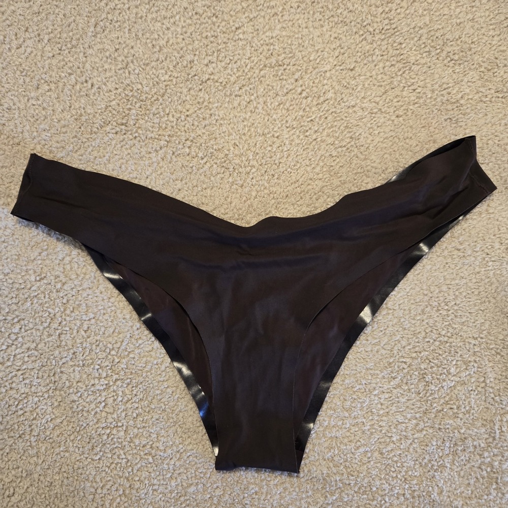 Onewith One With Swim Sz L Large Brown Bikini Bottoms Cheeky No Show Seam